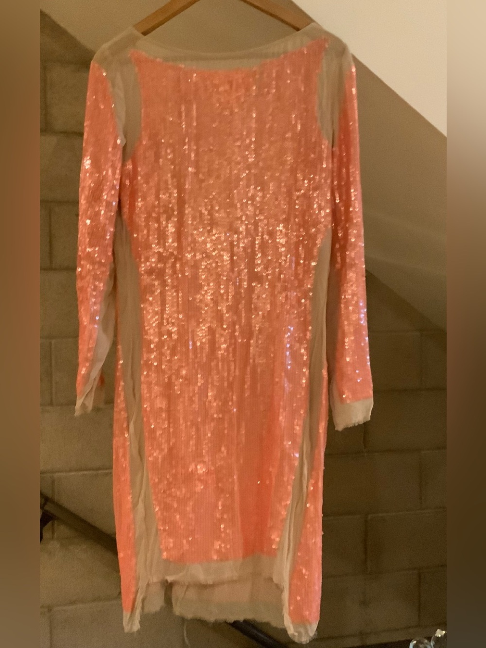 All Saint Orange Sequin Dress sz m
